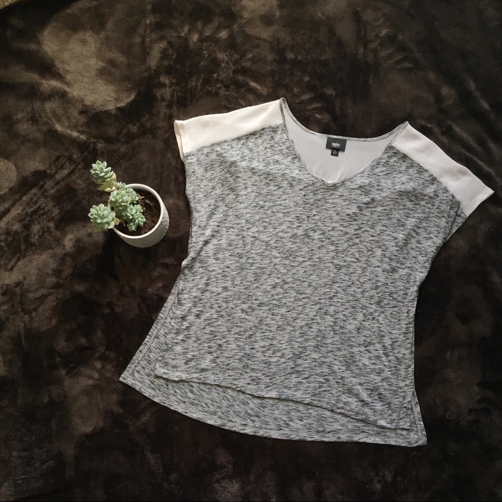 Short sleeve silky shirt